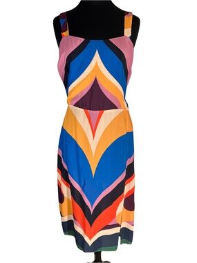 FARM Rio Colorful Geometric Floral Shift Dress - Multicolor